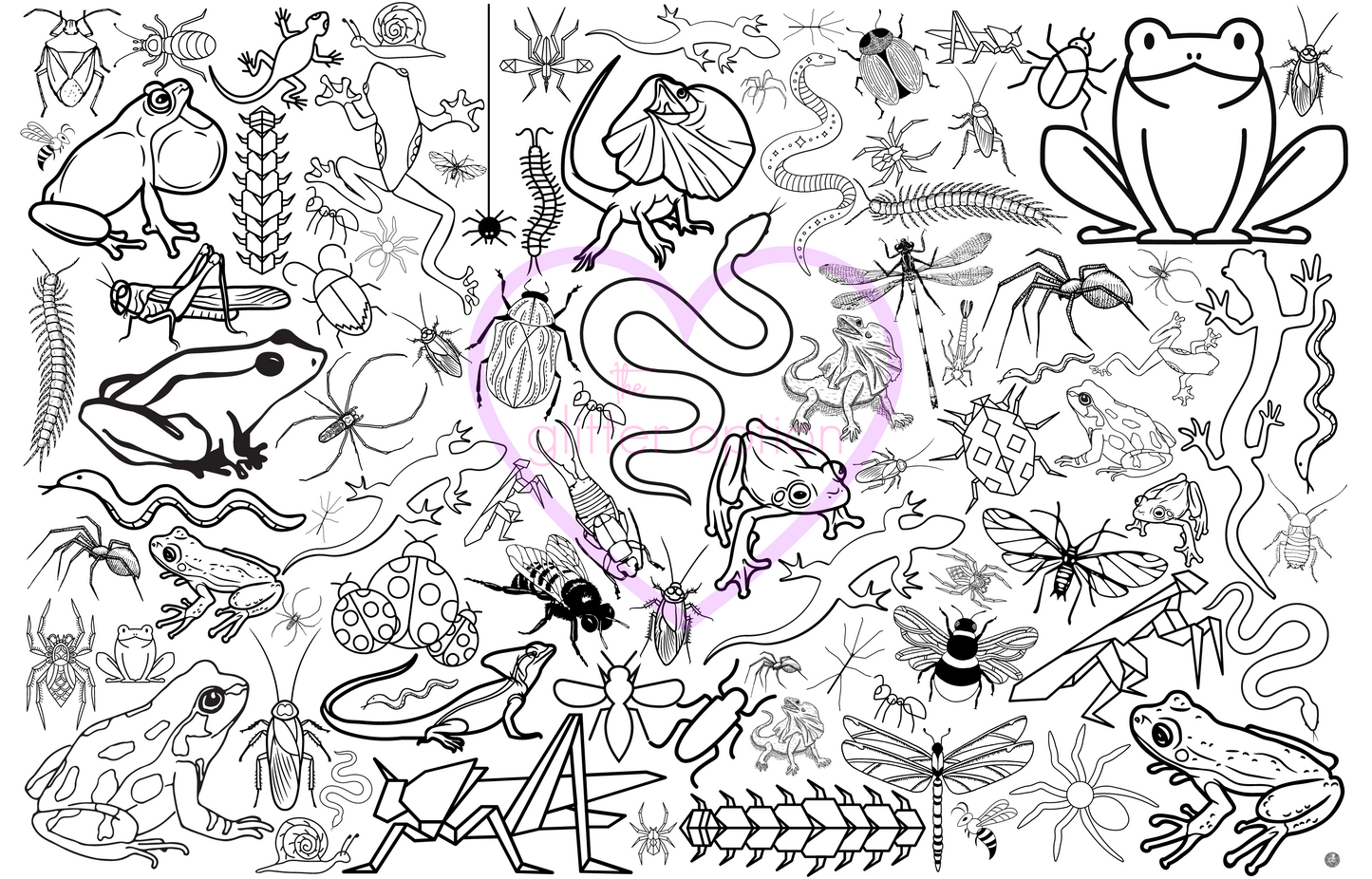 insects + bugs coloring page