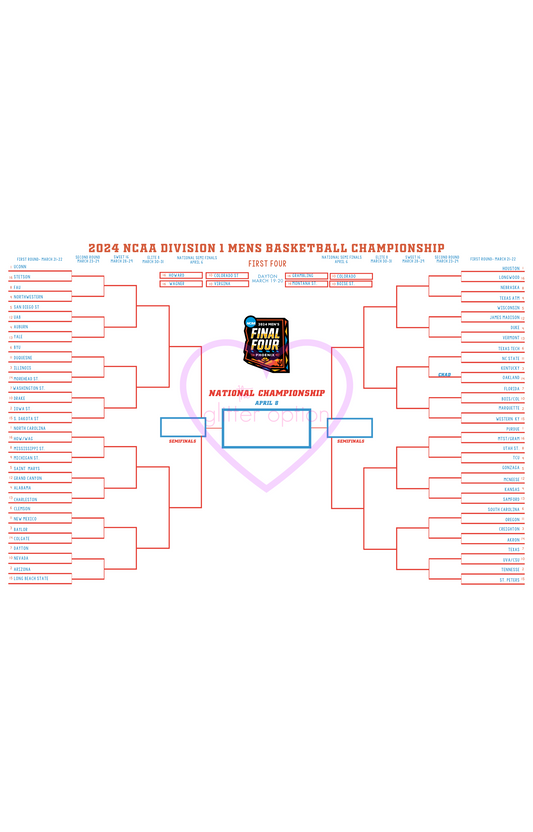 march madness bracket poster