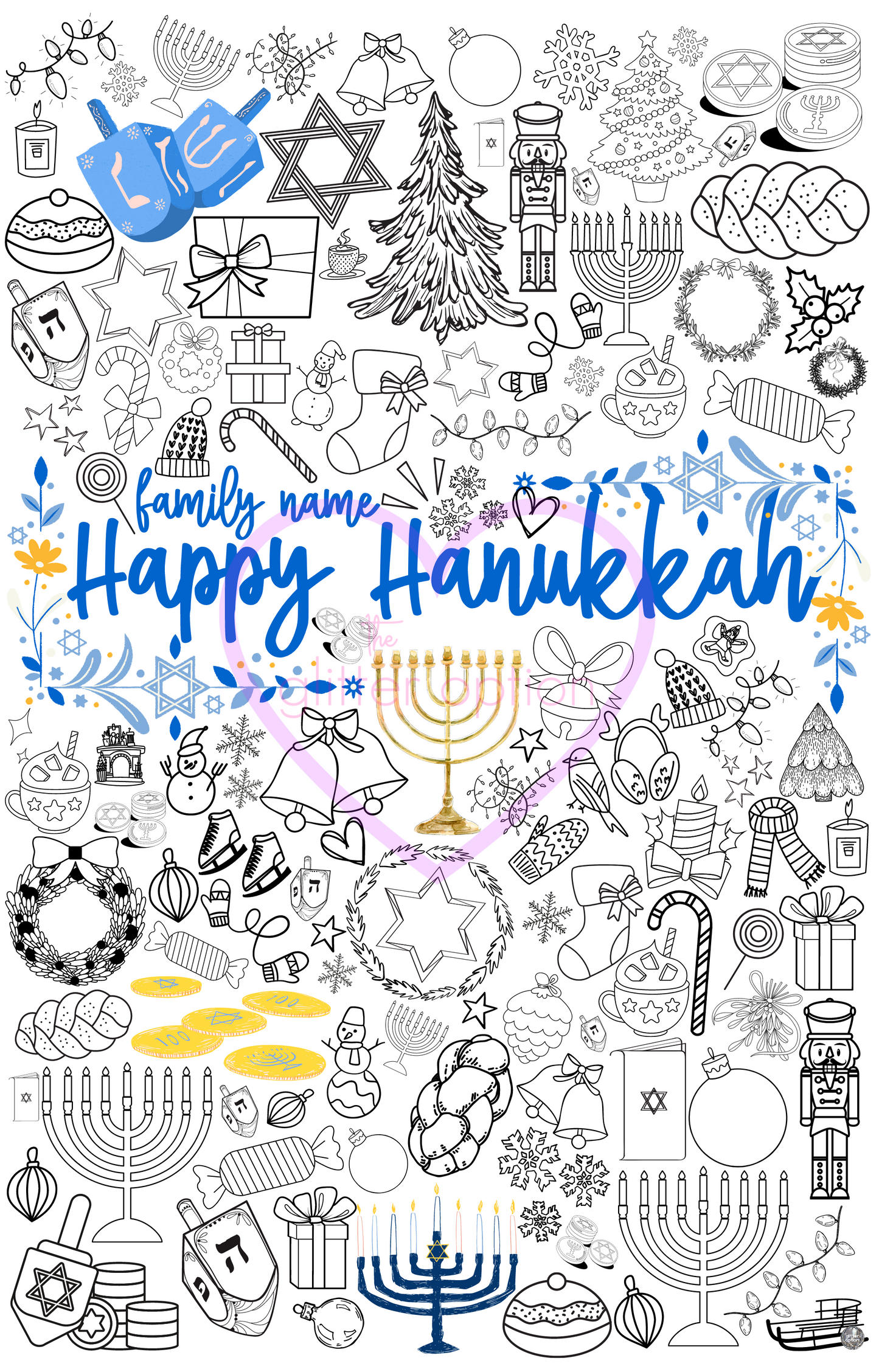 hanukkah coloring page