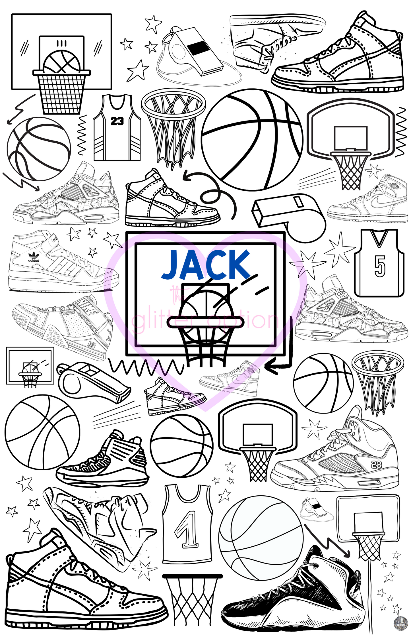 basketball coloring page