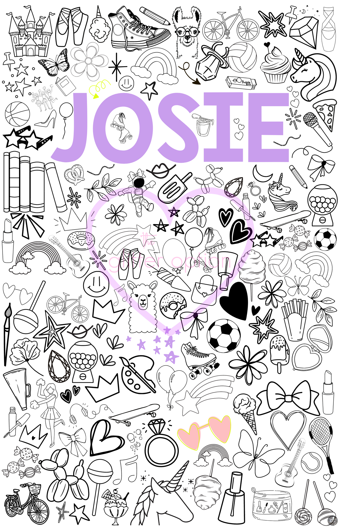 girly girl coloring page
