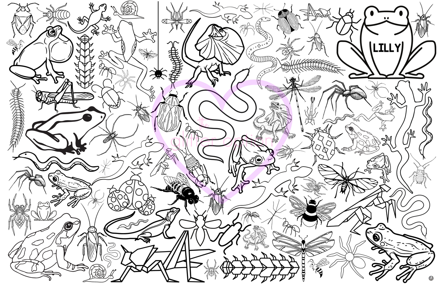 insects + bugs coloring page