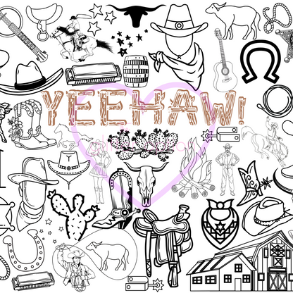 yeehaw coloring page