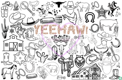 yeehaw coloring page